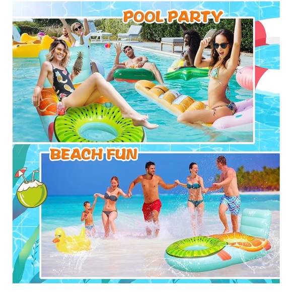 Inflatable Pool Float with Colorful Fruit Design - Picture 5 of 10